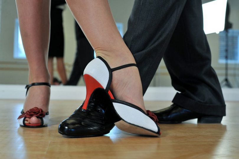 Tango tap dance shoes poetry
