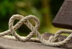 love knot rope in heart shape