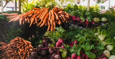 colorful vegetables in a market