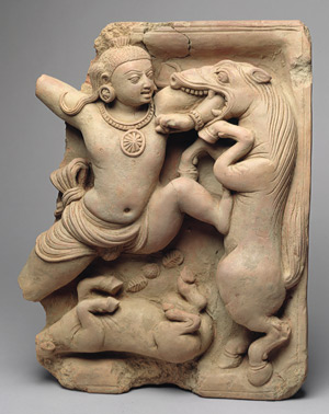 krishna and Kesi krishna killing keshi killing a horse