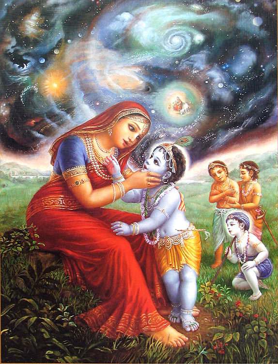 Yashoda sees entire world in lord krishna mouth