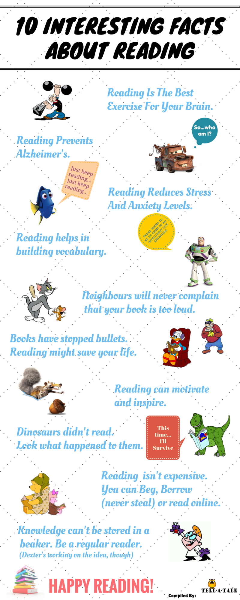 10 True And Funny Facts About Reading | Infographic