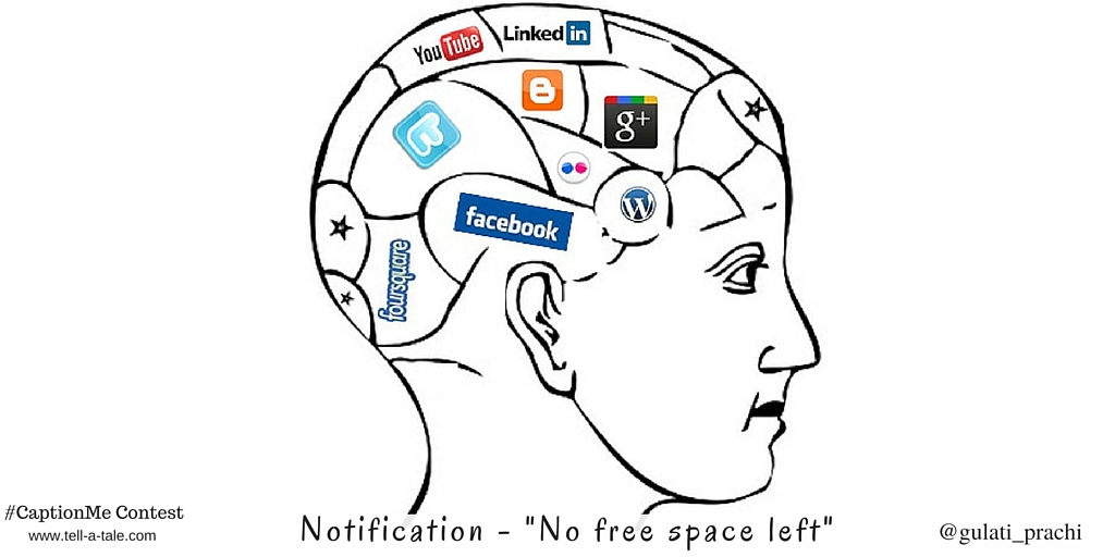 Social Media icons in human brain