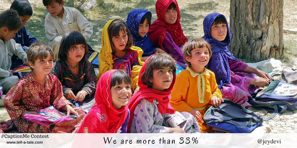 Group of children studying