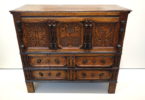 chest with two drawers oakwood