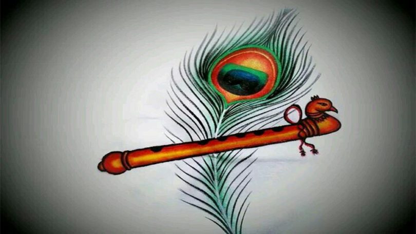 Krishna Flute and Peacock feather birth of krishna