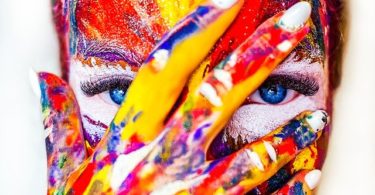 image of paint and eyes body paint