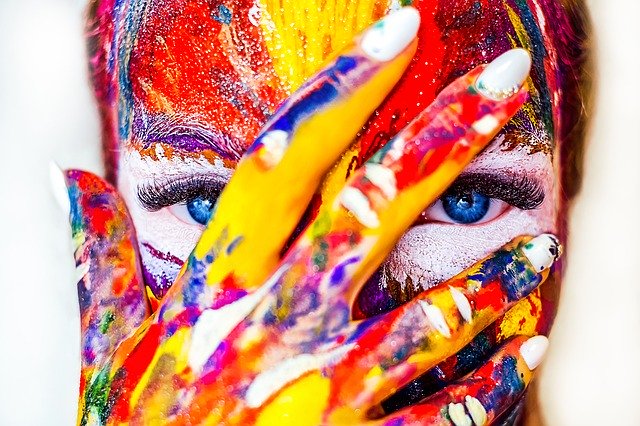 image of paint and eyes body paint